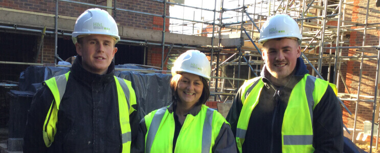 Joe, Emma and supervisor Josh from H&L Construction Solutions Ltd